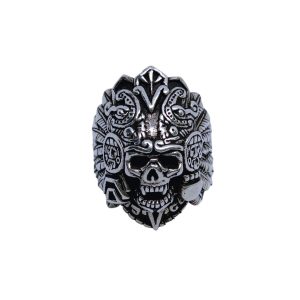 Aztec Skull Ring