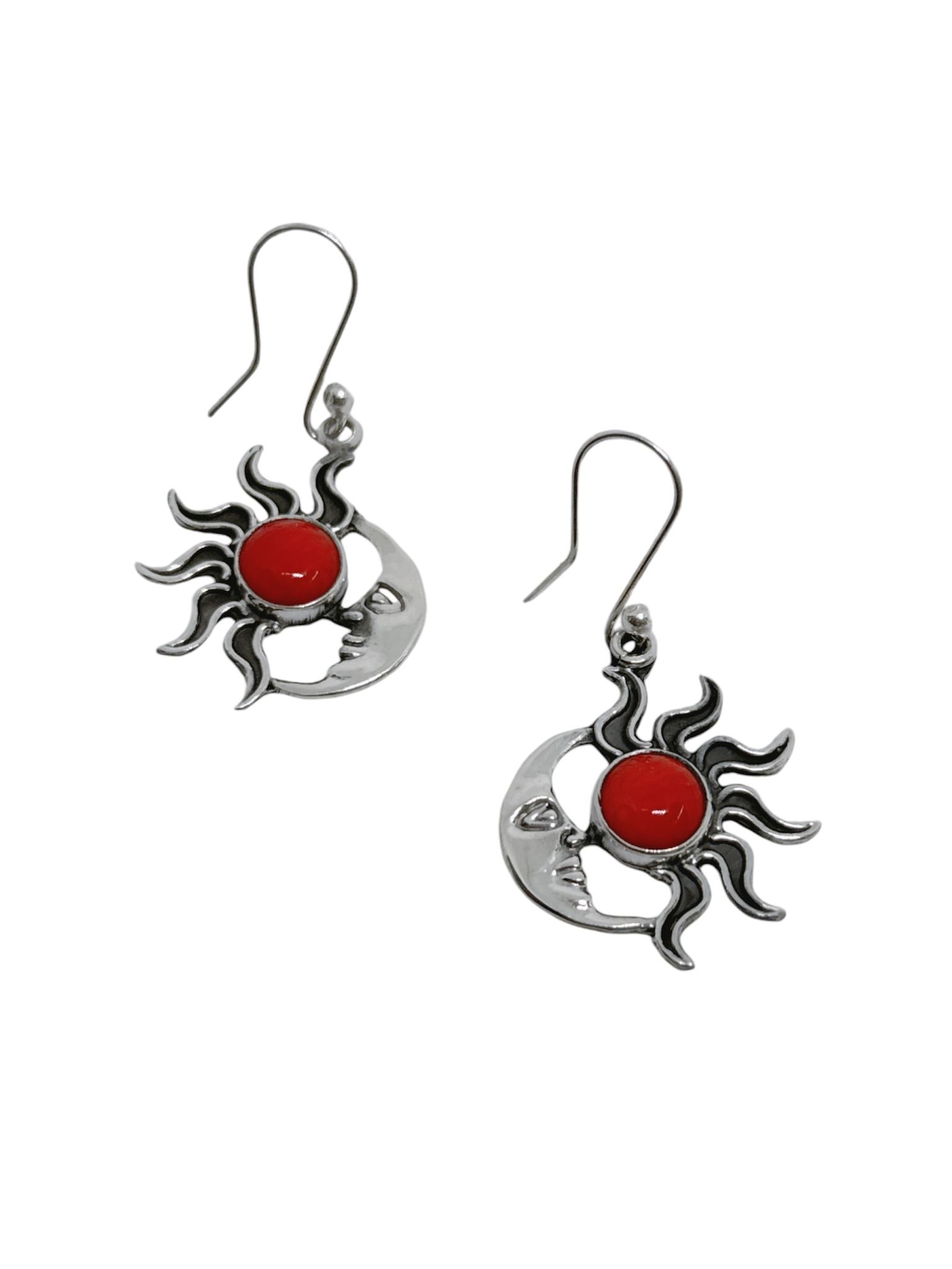 Sun & Moon 4 Piece Jewelry Set Red Coral - Image 5