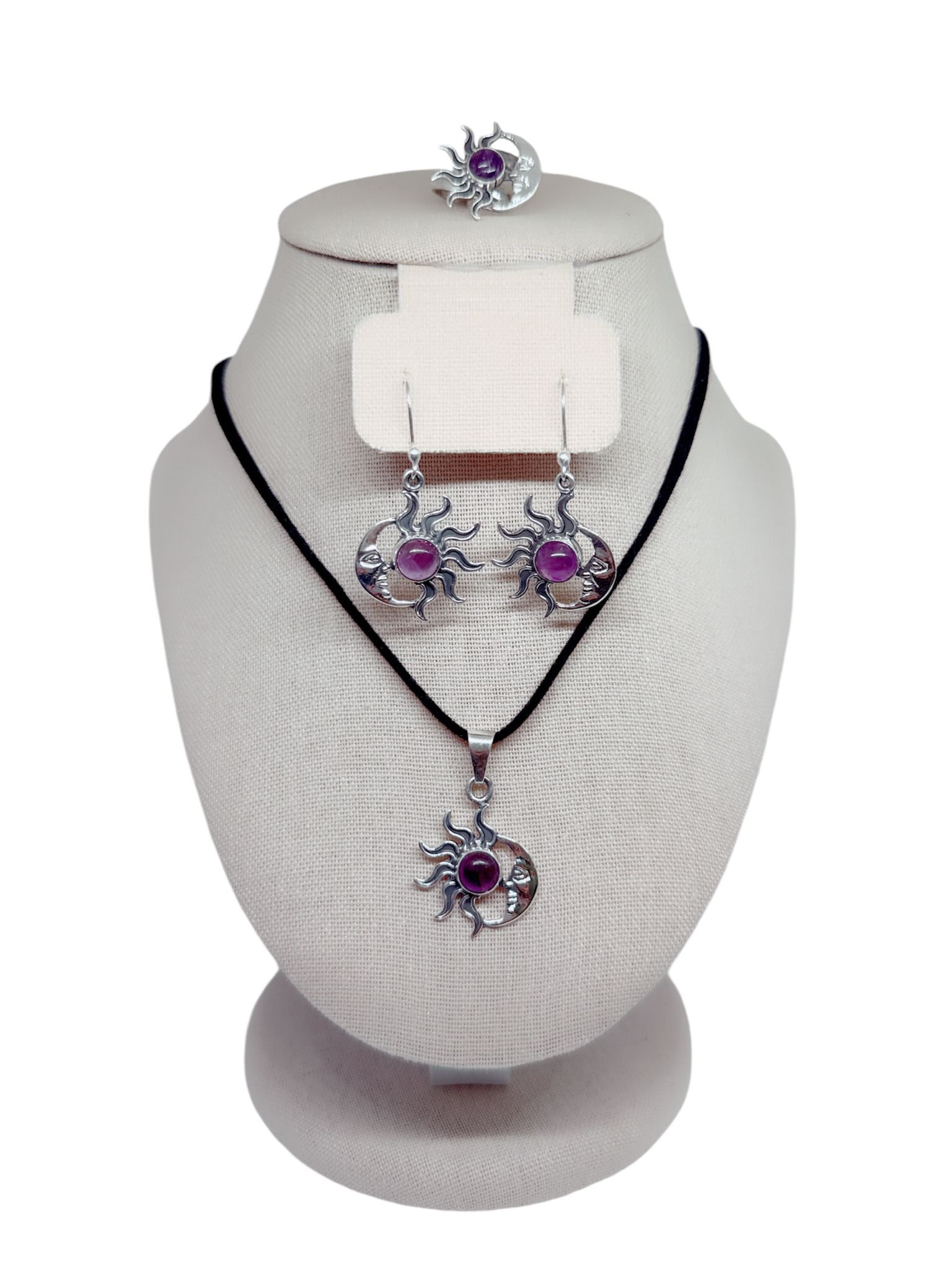 Sun & Moon 4 Piece Jewelry Set Amethyst - Image 2
