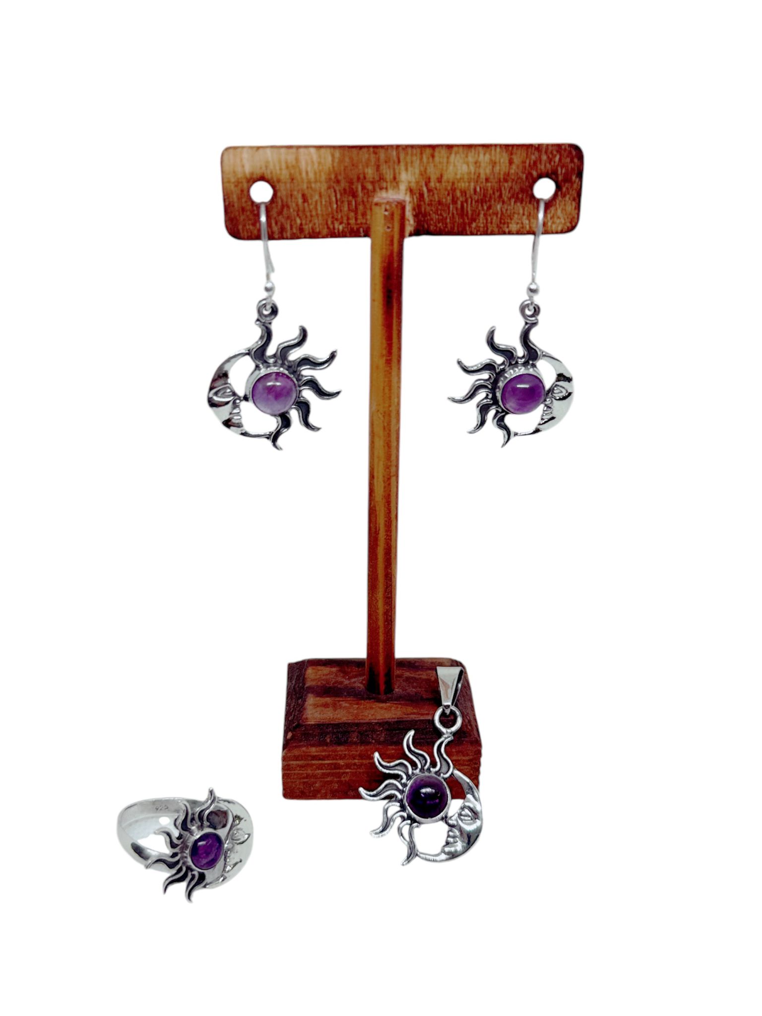 Sun & Moon 4 Piece Jewelry Set Amethyst - Image 7