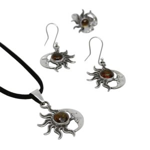 Sun & Moon 4 Piece Jewelry Set Amber
